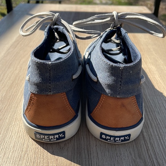 Rare Sperry Pier Crest Topsider Mid Lace Up Boat Shoe with Memory Foam - Picture 6 of 11